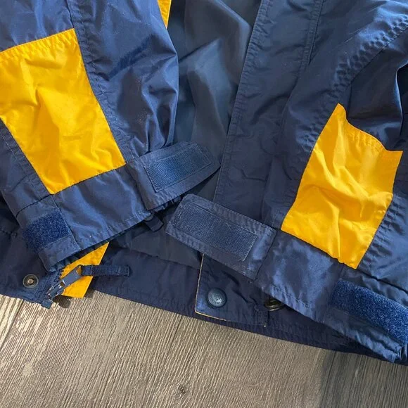 COLUMBIA 'BUGABOO' JACKET NAVY GREEN YELLOW SIZE LARGE PREOWNED - Picture 10 of 16